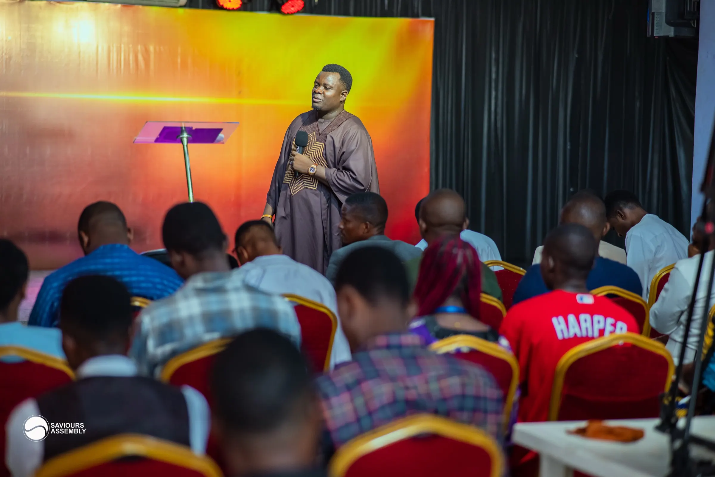 Members of Saviours Assembly gathered in a worship service.