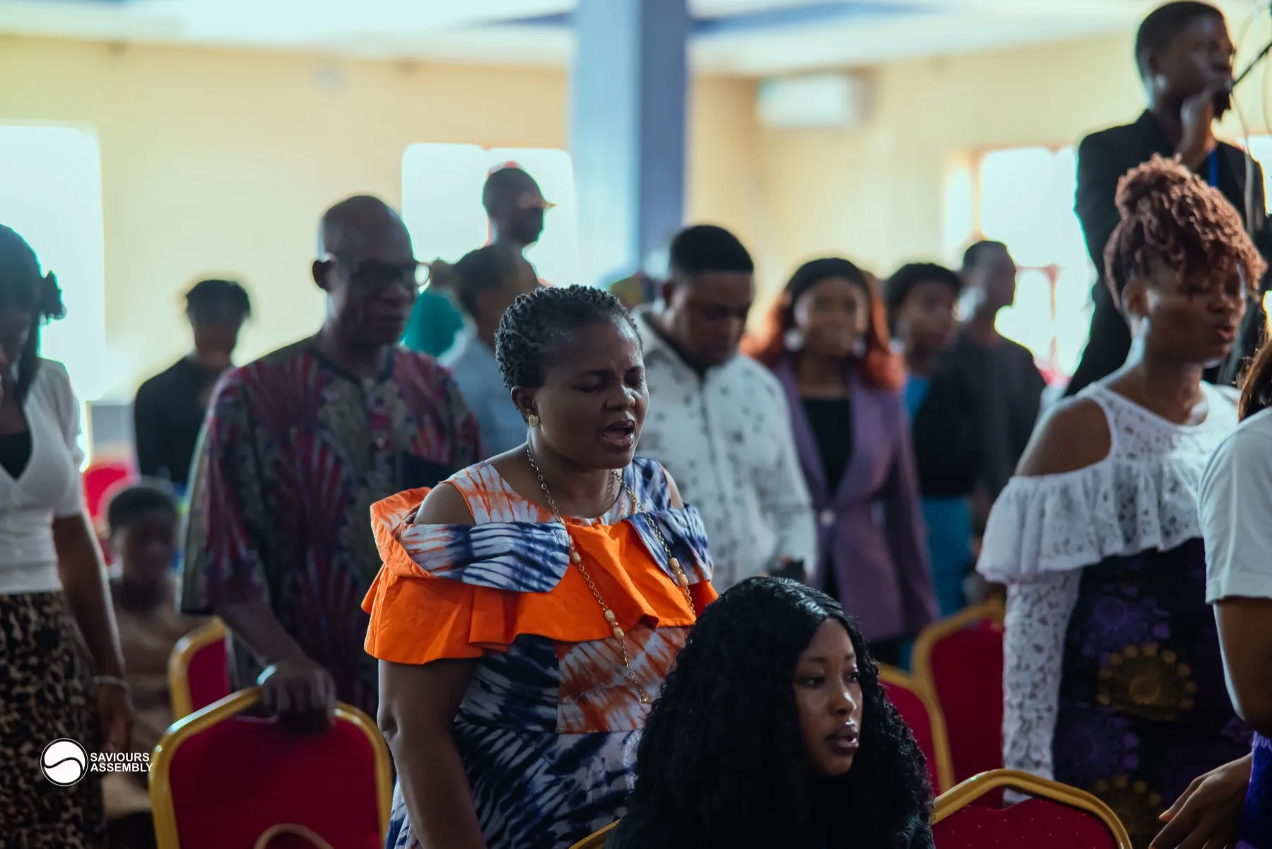 A worship gathering centered on prayer and faith.